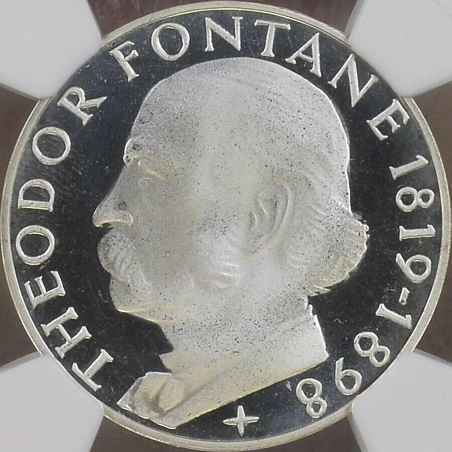 GERMANY. 1969, 5 Mark, Silver, G - NGC PF68 - Top Pop 🥇 Fontane Variety RARE - Image 1 of 4