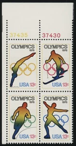 US - 1976 Olympic Games - SC# 1698a Plate Block of 4 Mint NH OG - Picture 1 of 2