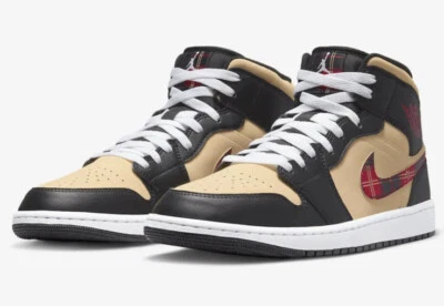 Size 14 - Jordan 1 Mid SE Tartan Swoosh - Image 1 of 4