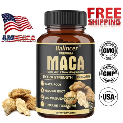 BALINCER Capsule Maca Con Tribulus Terrestris, Ginseng, Shilajt - Energia E Resistenza