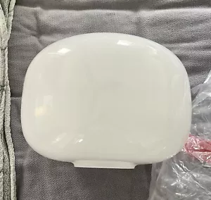 West Elm Sculptural Glass Shade, Large 14" 'Pebble' shape in 'Milk' color NEW - Picture 1 of 5