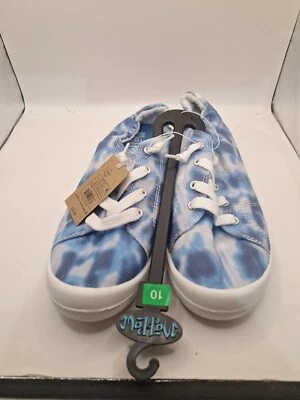 Mad Love Shoes Women’s Size 10 Tie Dye Blue White Lace Up Sneakers - Image 1 of 4