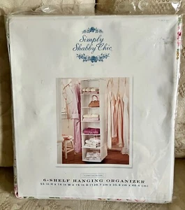 Simply Shabby Chic 6-Shelf Hanging Organizer 55"H 14"W 16"D Still Sealed in Bag - Picture 1 of 6
