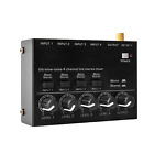 Ultra Low Noise 4 Channel Line Stereo Mixer 4 Input 1 Output  5V Portable F1I4