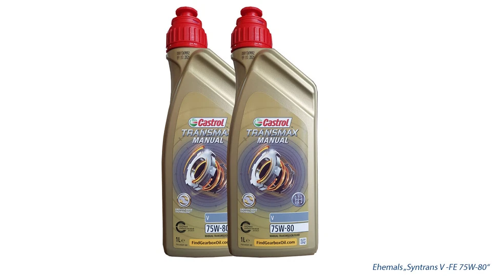 Castrol Syntrans V FE 75W-80 2x1L Manual Transmission Fluid Audi G 052 532 VW - Image 1 of 1