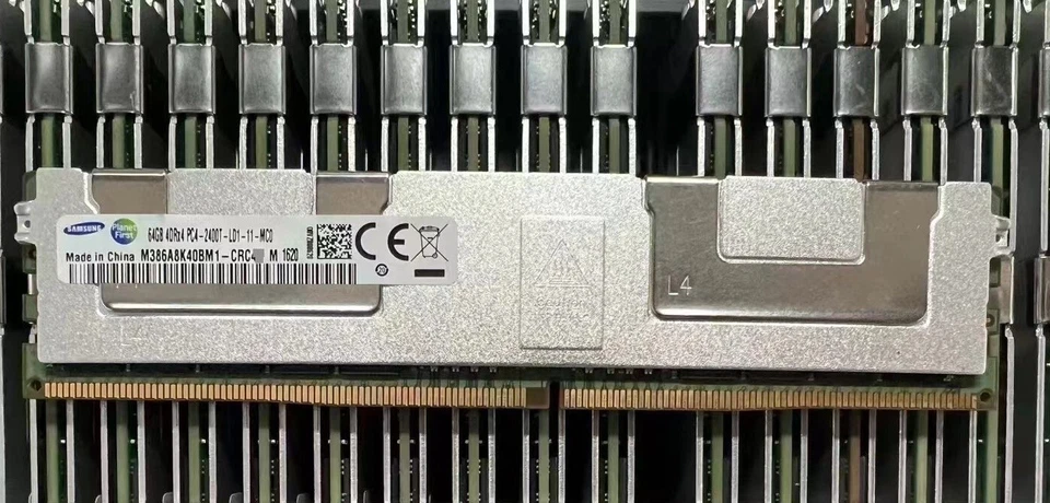 Samsung 64GB DDR4 2400 Registered ECC Server LRDIMM RAM 4DRx4 PC4-19200  288pin - Image 1 of 1