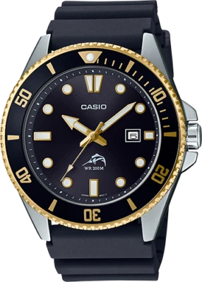 Casio MDV106G-1A, Reloj Analógico Hombre, Correa Resina Negra, Fecha, 200 Metros WR Foto 1 de 2