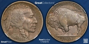 1913 TYPE 2 Buffalo Nickel NGC AU 50 Problem Free Coin 5C - Picture 1 of 3
