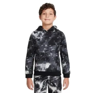 Nike Boys Sportswear Club Galaxy Fleece AOP Pullover Hoodie Black Boys Size 7 - Picture 1 of 10