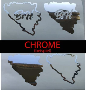 Bosna Bosnien Autoaufkleber 2 Stück Umriss Auto Sticker Karte Karta Mapa Mape  - Bild 1 von 6