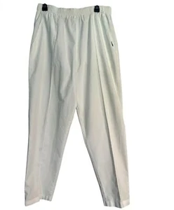 Landau 8320 White Unisex Elastic Waist Medical Scrub Pants L 65% Polyester & 35% - Picture 1 of 6