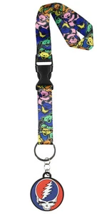 Grateful Dead Dancing Bears Wrist Strap Lanyard For Keys Wallet - Picture 1 of 4