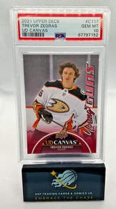 2021-22 Upper Deck #C117 Trevor Zegras Canvas Young Guns Rookie PSA 10 GEM MT - Bild 1 von 2