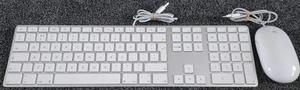 Apple A1243 Wired Aluminium Keyboard UK - A1152 Mighty Mouse Set - Bild 1 von 24