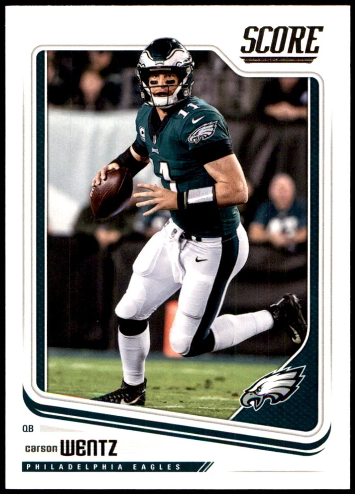 Carson Wentz 2018 Score #258 Eagles NFL READ FREE SHIPPING AutographDen - Image 1 of 2