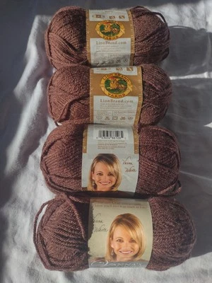 Lion Brand Vanna White's Choice 100% Acrylic Yarn 170 yd 3.5 oz Chocolate Brown - Image 1 of 4