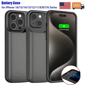 External Backup Battery Case for Phone 16/15/14/13/12/11/Xs Series Charger Case - Picture 1 of 8