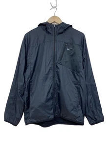 NIKE Nylon Jacket Parka L NVY Plain Used - Picture 1 of 5