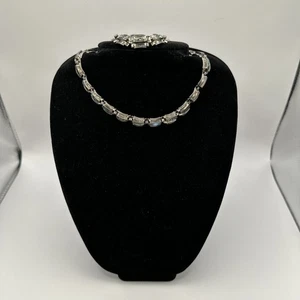 Set collana e bracciale vintage Taxco Narvaez argento sterling 925 abalone Messico - Foto 1 di 24