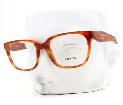 普拉达眼镜 VPR 17Z 4BW-1O1 眼镜 西耶娜 棕色 哈瓦那 红色 52 毫米 带袋 — 第 1/4 张图片