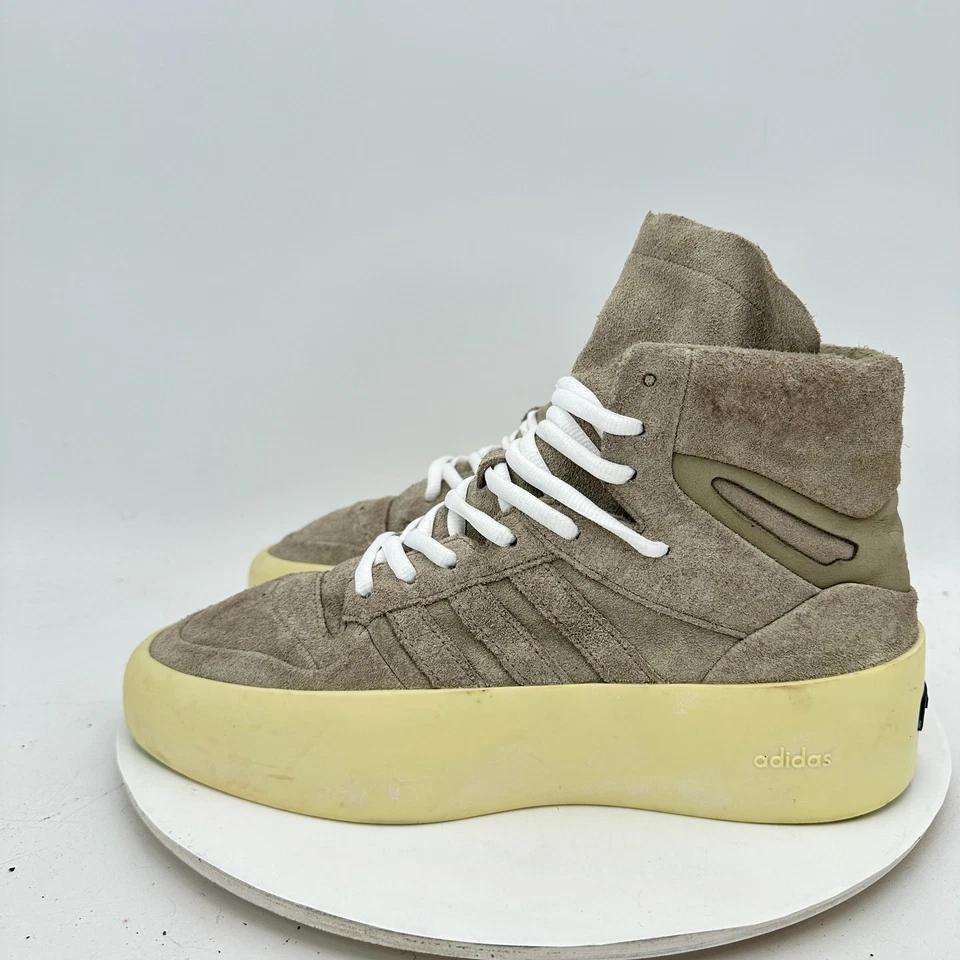 Adidas Fear of God Athletics x '86 High Sesame Men Sz 9 IF6683 Cream Suede Shoes - Image 1 of 4