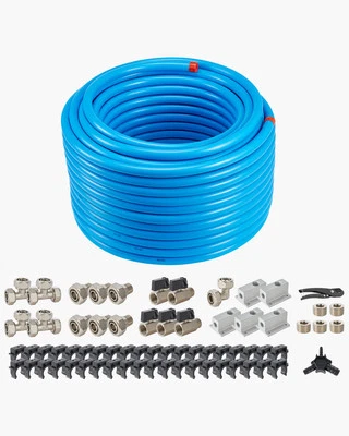 Kit de línea de compresor de aire Uimoso sistema de tuberías de aire HDPE/aluminio de 3/4"" x 200 pies Foto 1 de 4