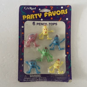 Vintage CA Reed Party Favors 6 Pencil Tops Toppers - Picture 1 of 3