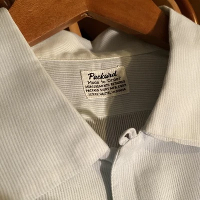 1950s True Vintage Packard Button Up Shirt Large Loop Collared Double Pocket  - Image 1 of 4