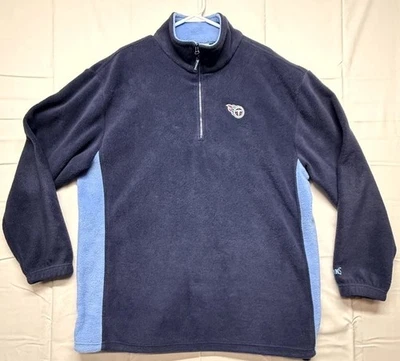 Tennessee Titans Sudadera Para Hombres XL Azul Fútbol NFL Logo Cuarto Cremallera Atlética Foto 1 de 4
