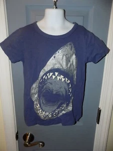 Crewcuts Shark Blue Short Sleeve Size 4/5 Boy's EUC  - Picture 1 of 3