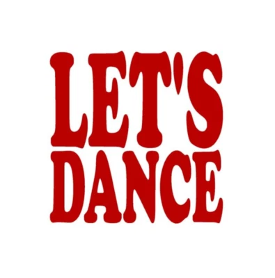 Let's Dance Vinyl Sticker decal RED GLOSS 10 x 10 cm - Image 1 of 2