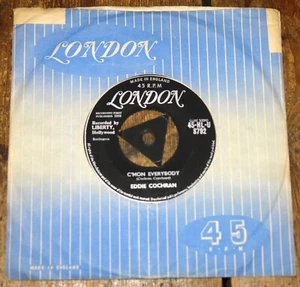 EDDIE COCHRAN C'MON EVERYBODY b/w DON'T EVER LET ME GO UK LONDON TRI CENTRE 7" - Picture 1 of 6