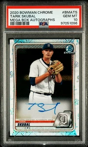 2020 Bowman Mega Box Tarik Skubal RC Chrome Auto Mojo Refractor PSA 10 GEM MINT - Picture 1 of 2