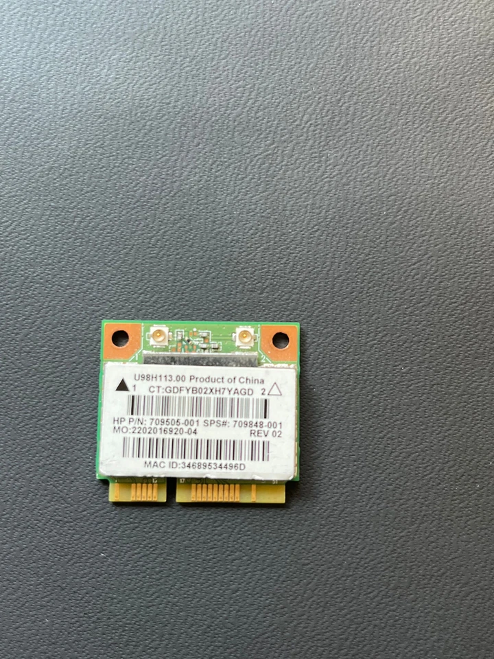 HP Pavilion 15-P Series Wireless WiFi Card U98H113.00 709505-001 709848-001 - Image 1 of 1