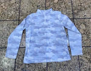 Pre Owned Girls Place White/Grey Fleece Neck Zip Up Long Sleeve Shirt Size 14 - Picture 1 of 2