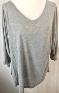 Freddy Fusion Supersoft Fabric Woman's 3/4 Sleeve T Shirt Gray Size M - Picture 1 of 5