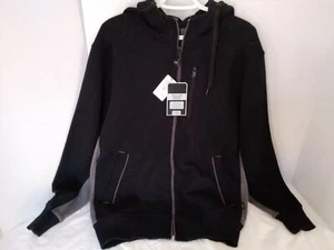 Mens Sweatshirt NWT Champs Sports Gear Full Zip Hoody Black size Medium - Picture 1 of 5