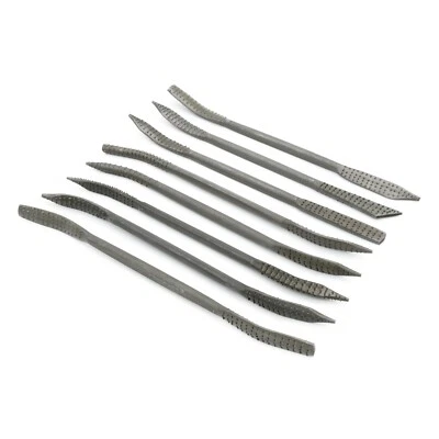 Double Ended Riffler Wood Rasp File Set - 8 Piece set of wood files and rasps - Image 1 of 4