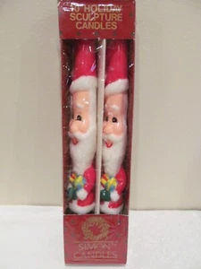 VTG Simon Candle Stick Sculpture Santa Tapper 10" NOS Box Wax - Picture 1 of 4