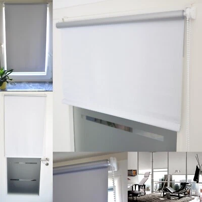 Verdunkelung Thermo Rollo Fenster Tür Klemmträger ohne Bohren Seitenzug easyfix - Bild 1 von 4