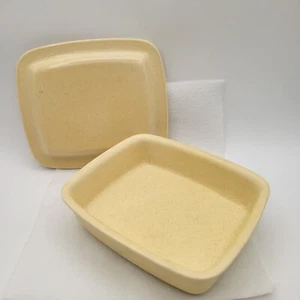 Vintage Anchor Hocking USA Microceram 1 Pt. Auflaufform & Deckel Ofengeschirr 7"x6" - Bild 1 von 10