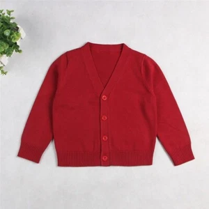 Children's cardigan cotton sweater with sleeves excellent for autumn. - Picture 1 of 10