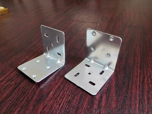 Garage Door Track Jamb "L" Brackets, Universal Adapter Steel Hardware, PAIR - Picture 1 of 5