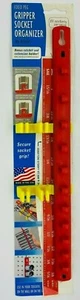 Ernst 8050 3/8" Dr. Fixed Peg "Gripper" 11 Socket Organizer RED - Picture 1 of 1