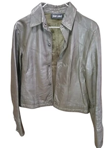 Echt Leder Damen Jacke Braun Grün Größe 36 St-0376 - Bild 1 von 2