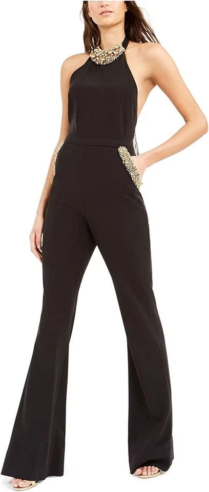 Mono negro RACHEL ZOE 282810 Halston, talla 10 Foto 1 de 2