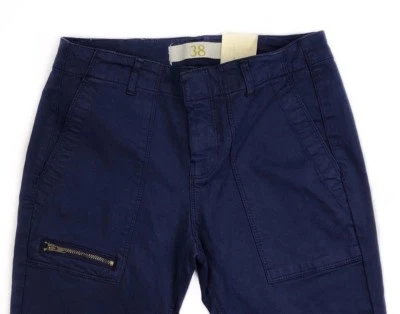 Zara Basic Womens Pants Size 6 Dark Blue Zip Cuff Skinny - Image 1 of 4