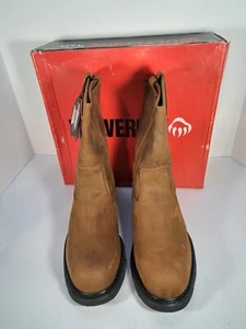 New Wolverine Wellington Steel Toed Brown Boots Men's Size 9 - Picture 1 of 3
