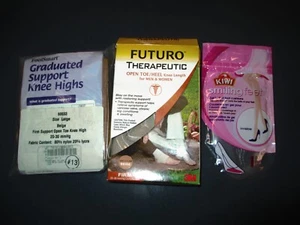 LOT x 3 Mixed Items Pressure Hose Footsmart Futuro Kiwi Smiling Feet Insert NEW - Picture 1 of 7