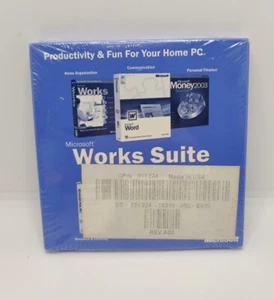 Microsoft Works Suite 2003 Software CD - Comes With Product Key, New SEALED - Picture 1 of 3